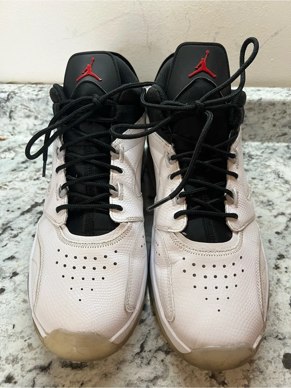 Keywords): Nike Jordan Point Lane ASW Black White University Red size 12